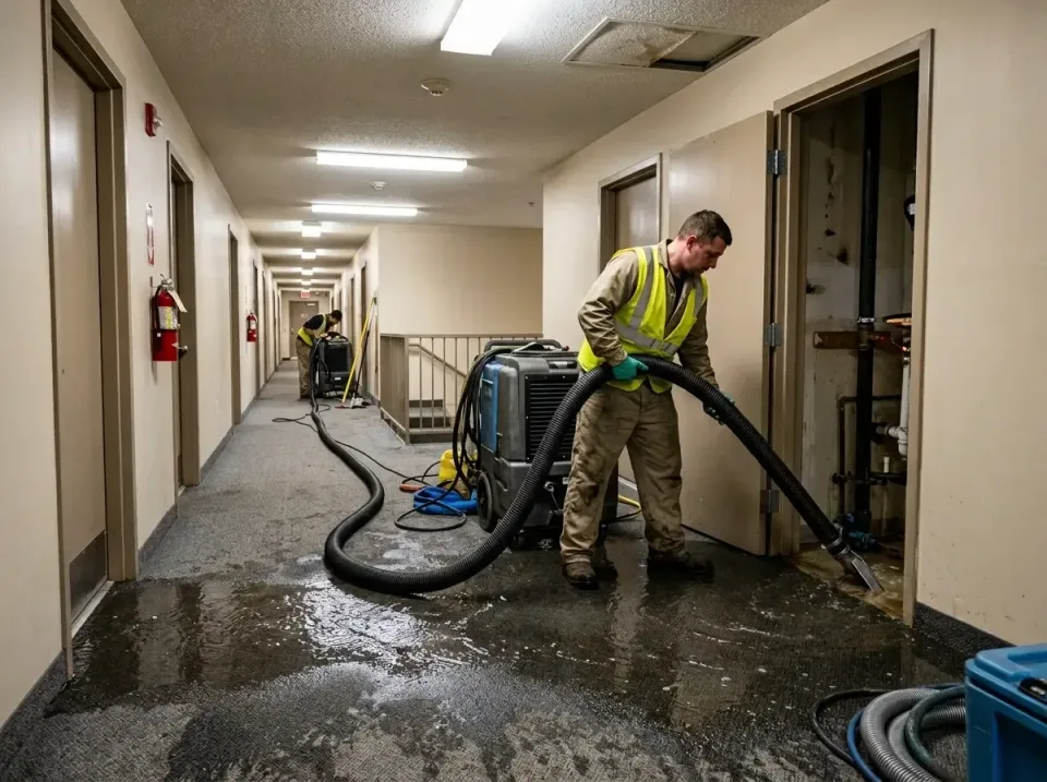 multi-unit-apartment-hallway-f-005 — frequently asked questions, Emergency Burst Pipe Water Extraction & Removal in Red Bud,…